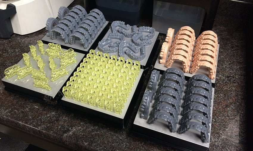 SLA 3D printed teeth molds